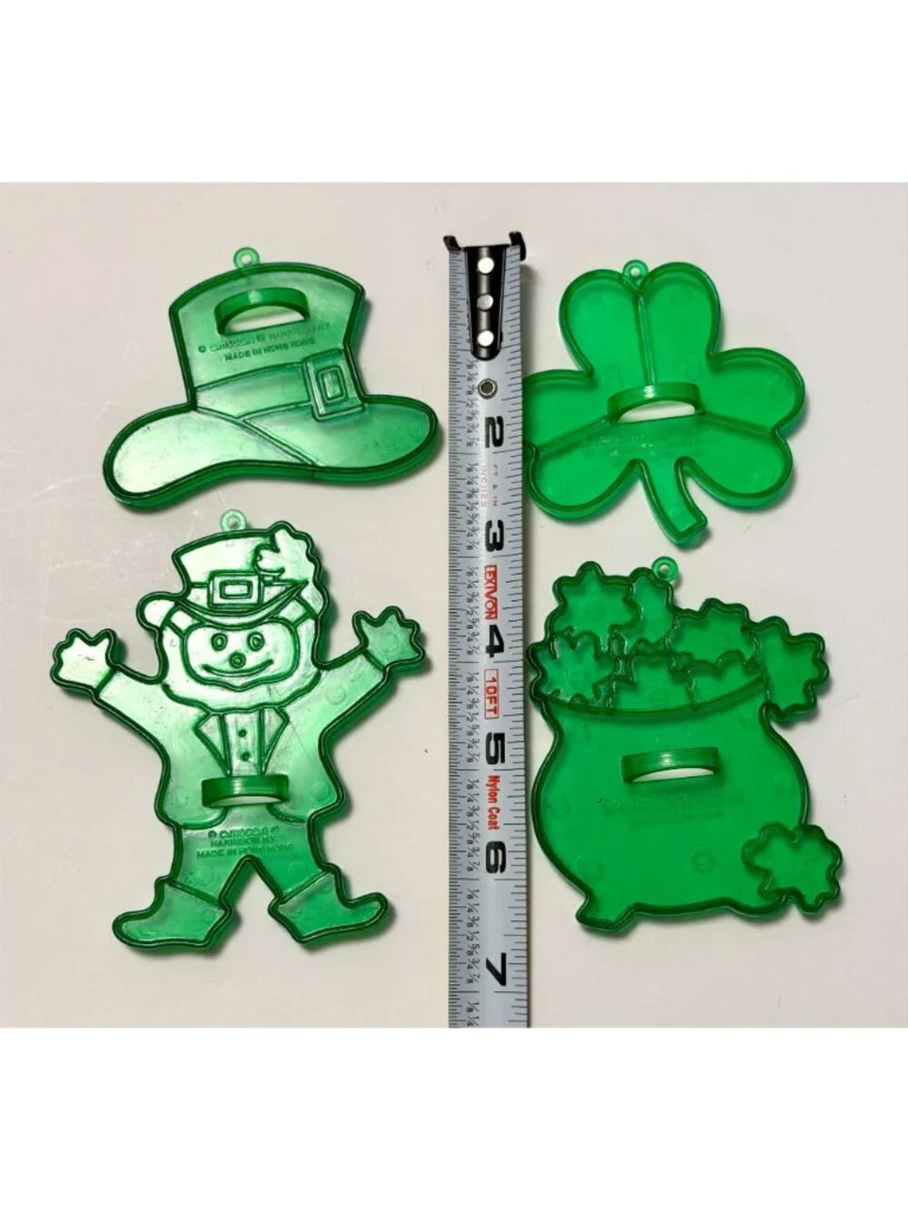 Vintage 1980s Amscan St. Patrick’s Day Cookie Cutters Leprechaun Gold Shamrock